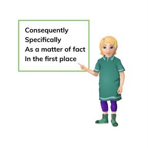 Link opinion and reasons with words, phrases, and clauses