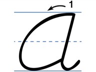 Escritura de letras - Cursiva D'Nealian