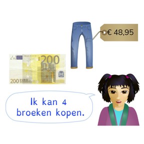 Schattend delen met kommabedragen t/m 1000 euro