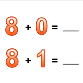 Addition to 10 with one more, one less