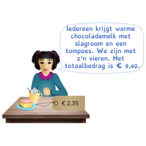 Vermenigvuldigen met kommabedragen t/m 20 euro