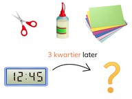Nieuwe tijd bepalen met digitale klokken met kwartieren met uuroverschrijding