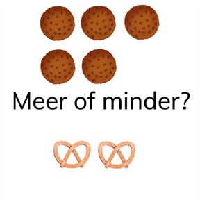 Herkennen van meer of minder t/m 5