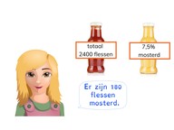 Berekenen van een deel met een percentage met komma met de rekenmachine