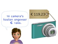 Schattend vermenigvuldigen met kommabedragen boven 1000