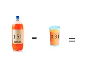 Subtraction with decimal numbers with 1 and 2 decimal places