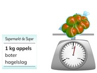 Aflezen van een weegschaal t/m 10 kilogram