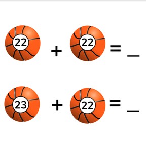 Addition to 100 with one more or one less