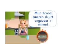 Kennen van de tijdsduur van een minuut