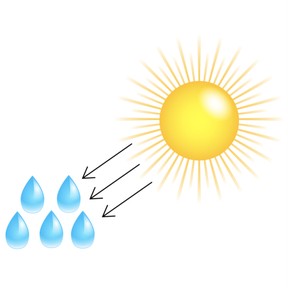 Effect of sunlight on water
