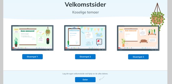 Velkomstsider Koselige temaer 