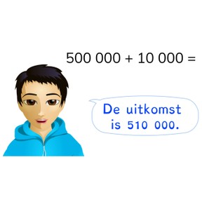Optellen t/m 1.000.000 met eenvoudige getallen