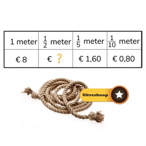 Rekenen met een verhoudingstabel met breuken