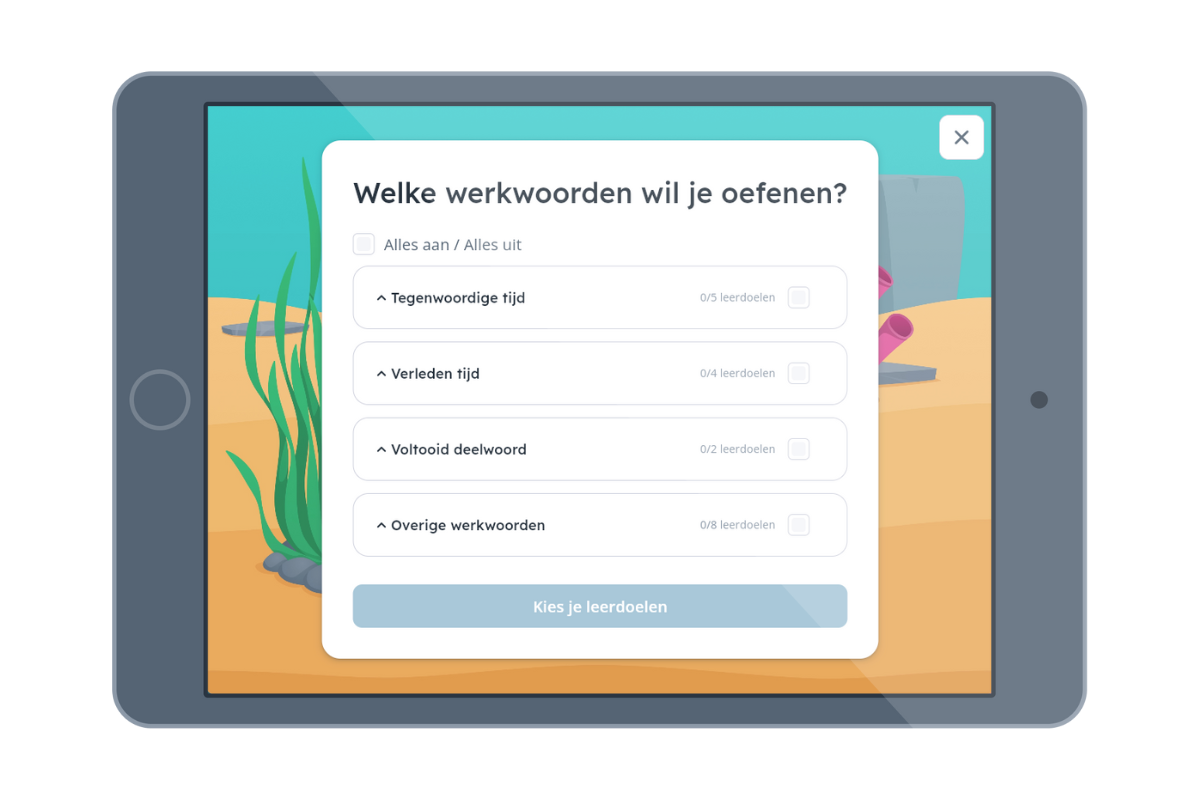 Doelen selecteren Oceaanopruimers
