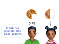 Vergelijken van breuken en kommagetallen