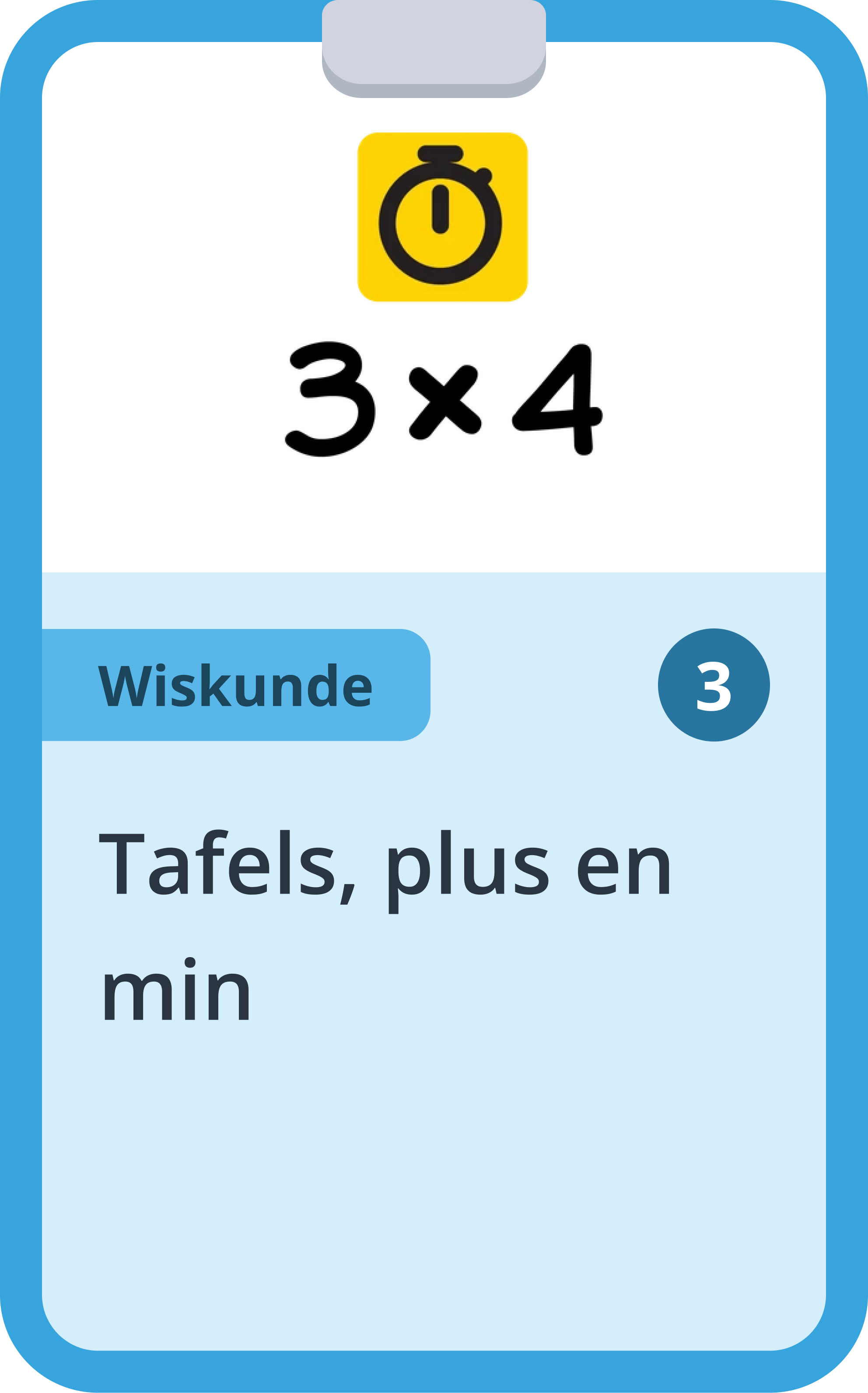 Tafels plus en min
