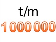 Kennen van de getallen t/m 1.000.000