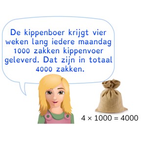 Vermenigvuldigen met een duizendvoud