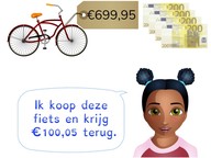 Aftrekken met kommabedragen t/m 1000 euro