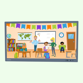 Scène de vocabulaire : À l'école - En classe