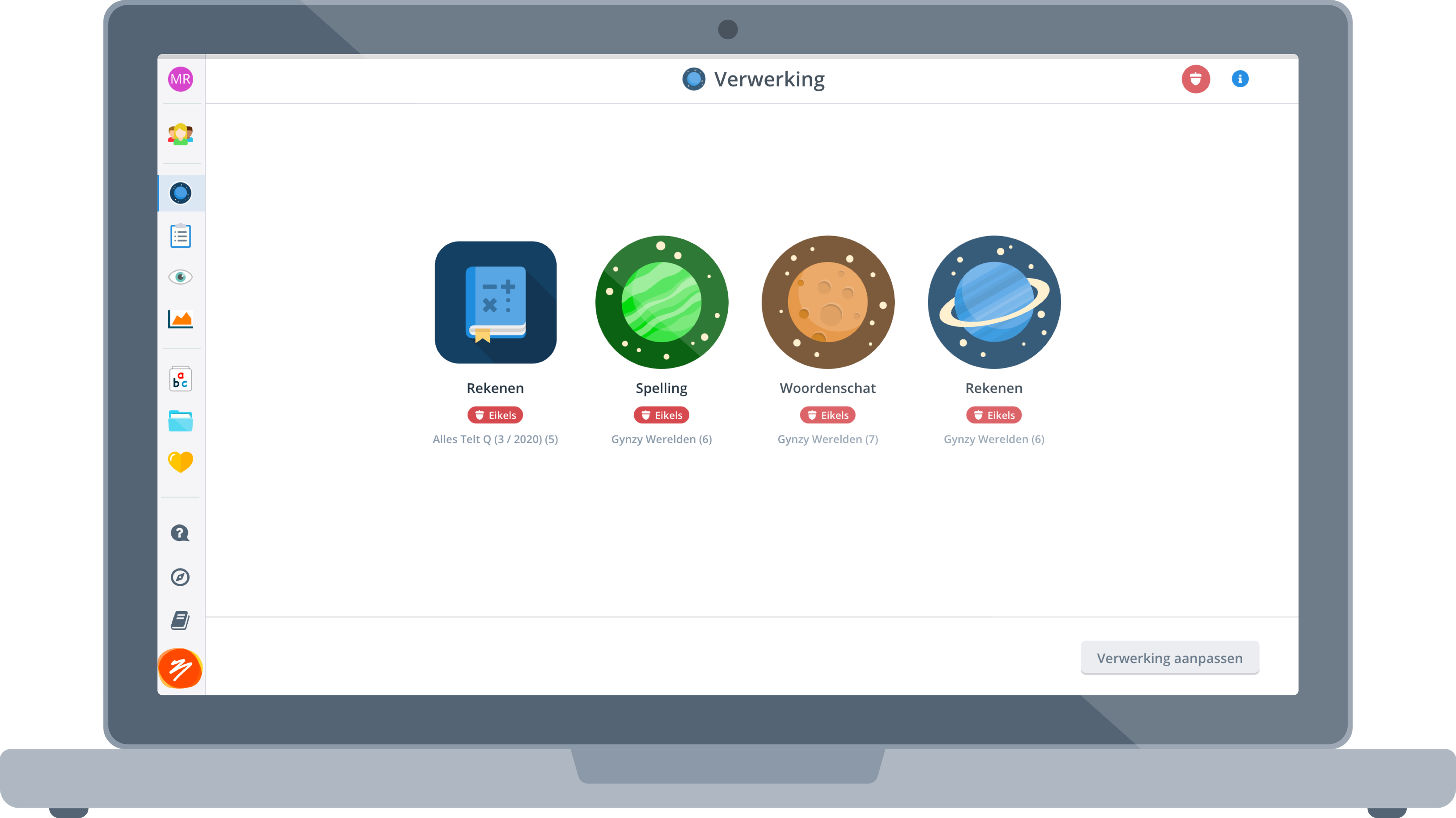 laptop met de verwerking