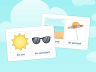 Woordkaarten (aanpasbaar): Thema Zomer