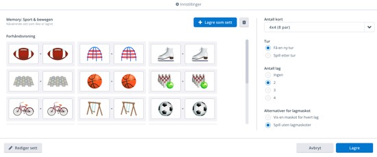Huskespill: Sport og bevegelse 