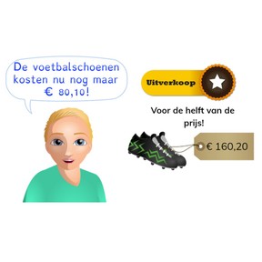 Halveren van een kommabedrag