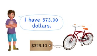 Estimated and exact difference with decimal numbers with 1 or 2 decimal places