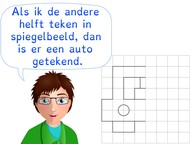 Tekenen van lijnssymmetrie op hokjes