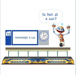 Introductie van de analoge klok met hele uren