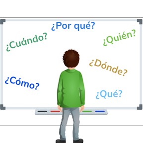 Identifica las 6 palabras de preguntas