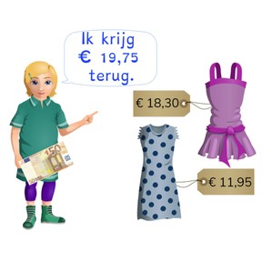 Aftrekken met drie of meer kommabedragen t/m 100 euro