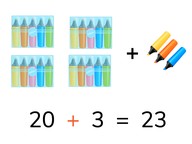 Addition to 50 with second addends <10