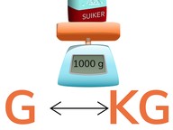 Omrekenen van g en kg