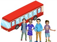 En el autobús: Resta hasta 10 