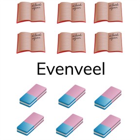 Herkennen van evenveel 6 t/m 10