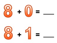 Addition to 10 with one more, one less