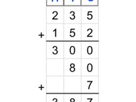 Partial Sums Addition to 1,000 