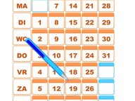 Aflezen en noteren van data met kalender