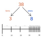 Place value- numbers to 50 on the number line