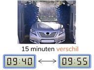 Tijdsverschil bepalen tussen digitale klokken met 10 en 5 minuten zonder uuroverschrijding