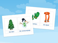 Woordkaarten (aanpasbaar): Thema Winter