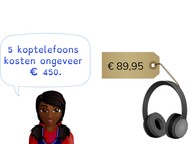 Schattend vermenigvuldigen met kommabedragen t/m 1000 euro
