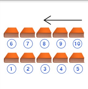 Counting backward from 10.