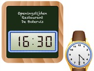 Koppelen van analoge klokken aan digitale klokken met halve uren