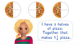 Multiplying whole numbers with fractions