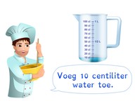 Meten van inhoud met een maatbeker