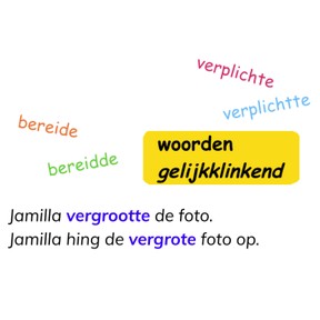Gelijkklinkende woorden bijvoeglijk gebruikt vdw. - v.t. 