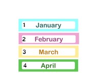 Months of the year